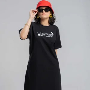 Wednesday Black T-Shirt Dress