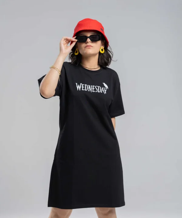 Wednesday Black T-Shirt Dress