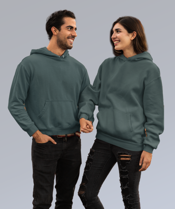 Sea Green Unisex Plain hoodie